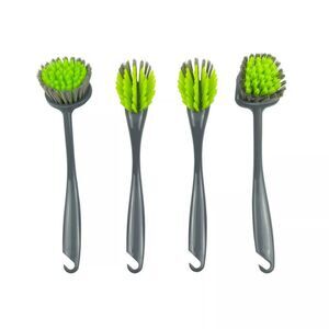 Smart Home 4-Piece Household Cleaning Brush Set in Grey